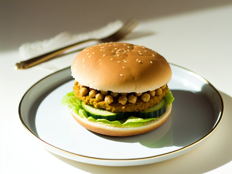 Burger Vegetariano de Grão-de-Bico: Receita Saudável