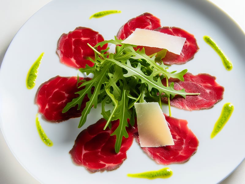Carpaccio de Carne com Rúcula: Sabor e Sofisticação