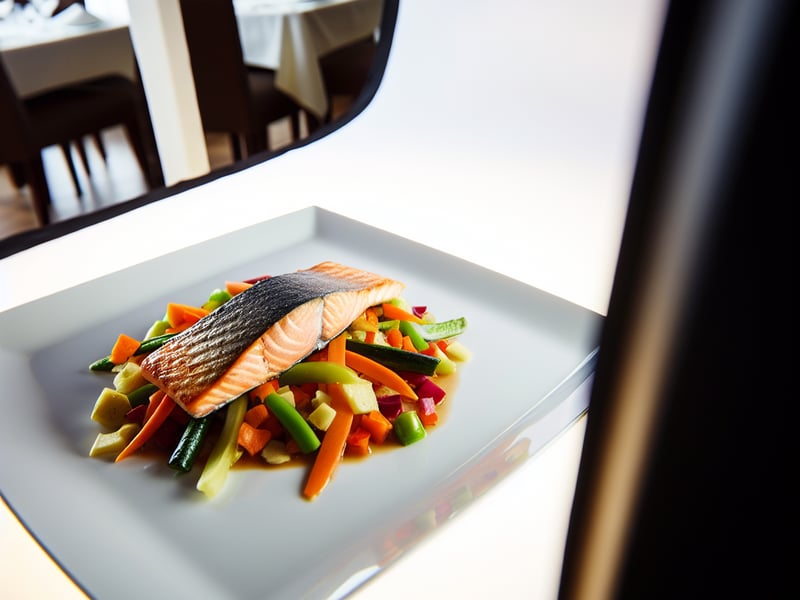 Salmão Grelhado Perfeito com Legumes Crocantes